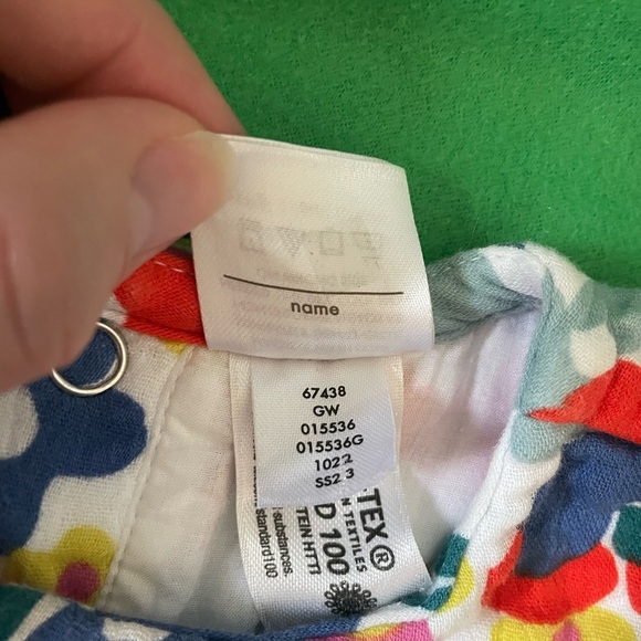 Hanna Andersson Flutter Sleeve Muslin Flower Frenzy Dress 3-6 months - Picture 4 of 8